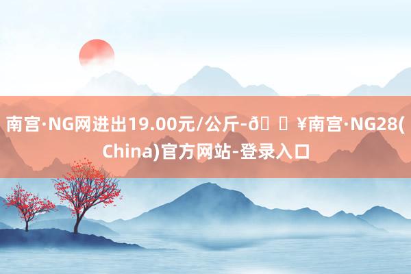 南宫·NG网进出19.00元/公斤-🔥南宫·NG28(China)官方网站-登录入口