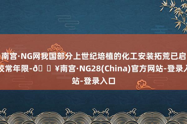 南宫·NG网我国部分上世纪培植的化工安装拓荒已启动较常年限-🔥南宫·NG28(China)官方网站-登录入口