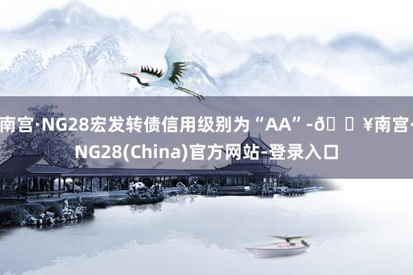 南宫·NG28宏发转债信用级别为“AA”-🔥南宫·NG28(China)官方网站-登录入口